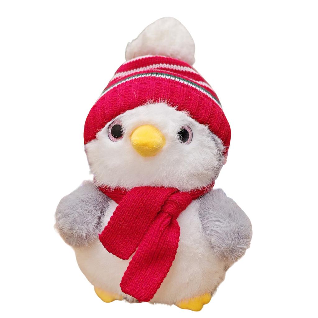 Scarf Penguin Hat Design Animal Playful Toy Couple Plush Toys Decoration Room