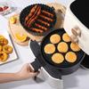 Air Fryer Liner Silicone Baking Tray Set Bacon Hot Dog Rack 7 Cavity Cake Mold Dishwasher Safe Cooking Kit for Cooking Enthusiasts