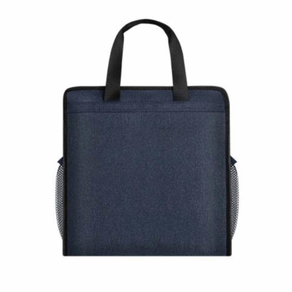 Waterproof Zippered Document Bag with Handle Students Portable Bag File Storage Handbag Paperwork