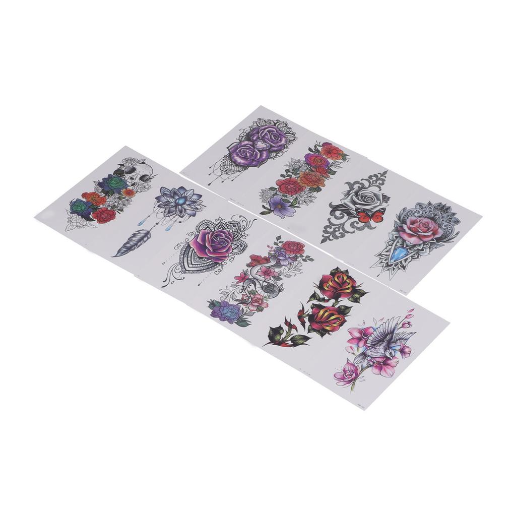 20 шт. Временные тату-наклейки Водостойкие Долговечные Цветочные Поддельные татуировки для женщин