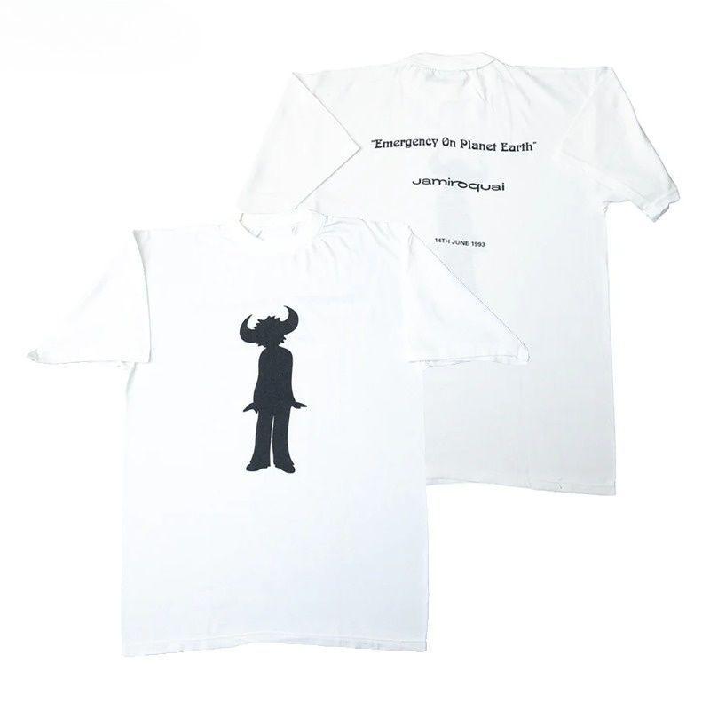 Jamiroquai Альбом Space Cowboy Новый Летний UNISEX Женская Футболка с Коротким Рукавом Панк Рок Стиль Харадзюку Стиль Круглый Вырез