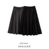 Kaslead New Arrival Women's Clothing Fashion Style Fashion Tweed Pleated French Big Hem Skirt