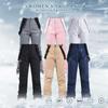 Women's Insulated Bib Overalls Solid Color One-Piece Suspenders Trousers