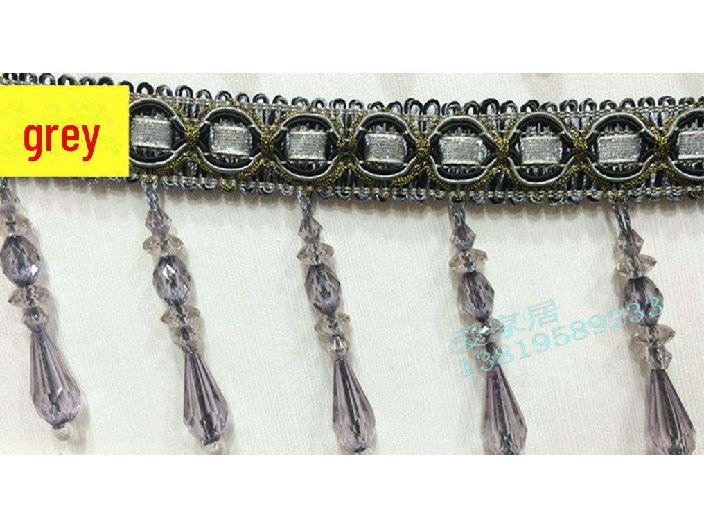 Бахрома в европейском стиле с хрустальными бусинами для украшения штор