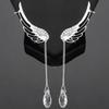 Серьги-гвоздики с кристаллами Angel Wing Stylist, длинные серьги-каффы для женщин