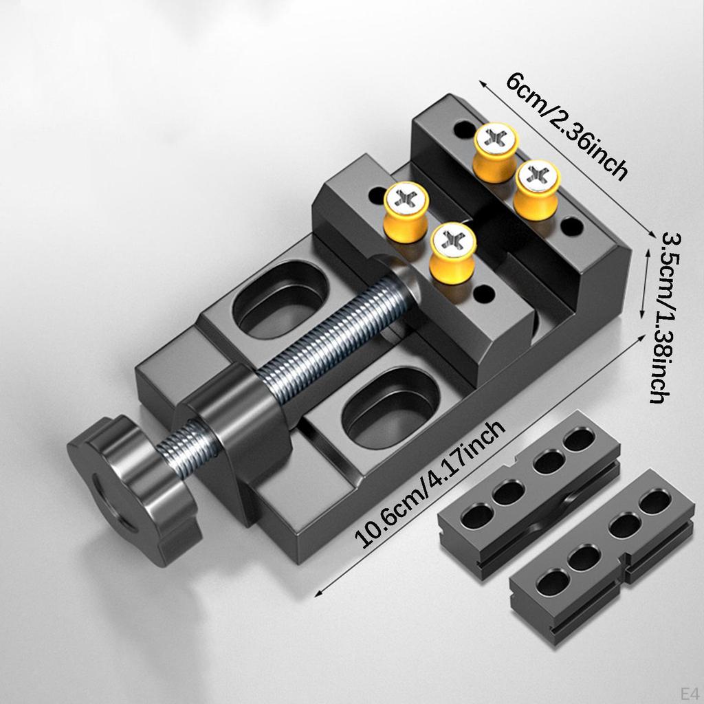 Mini Drill Press Vise Bench Clamp Sturdy Practical Aluminum Flat Table Vice for