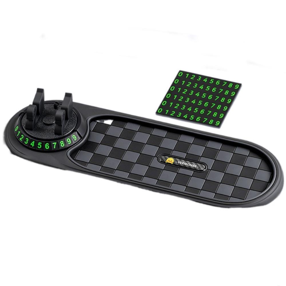with Parking Number Plate Parking Number Plate Rotatable Anti slip Phone Pad  Car Center Console