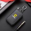 Carbon Fiber Car Key Wallet Zipper Key Case Holder with Keychain for Ferrari 296 GTB GTS Roma Purosangue 812 SF90 F8 Tributo HS4