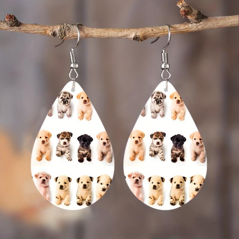 Модные серьги-капли из дерева, симпатичные подвески для девочек, ювелирные изделия для женщин