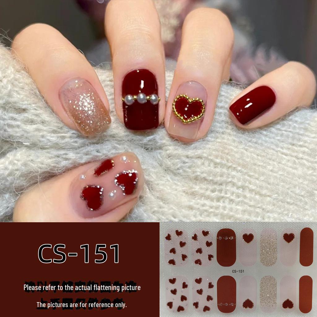 Водостойкие долговечные 3D-гелевые наклейки для ногтей без запекания — съемные и носимые дизайны для всех ногтей для женщин