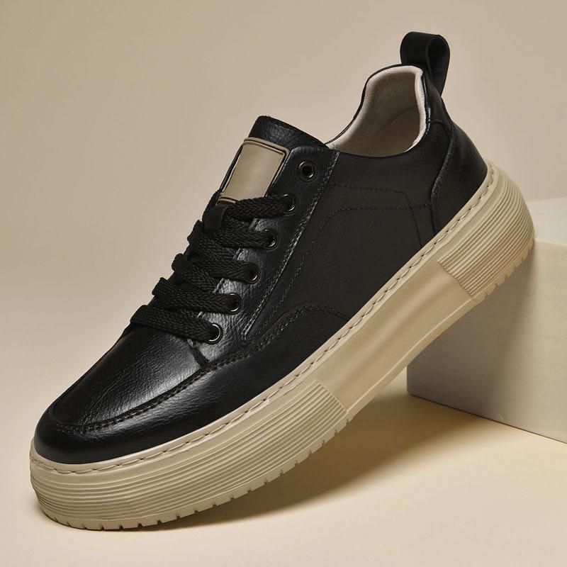 New Luxury Brand Men's Sneakers Classic Genuine Leather Casual Shoes Outdoor Vulcanize Shoes for Men Light Skateboard Footwear