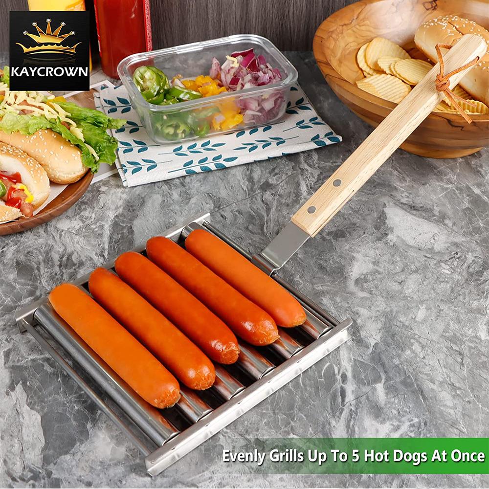 Hot Dog Roller Stainless Steel Sausage Roller Rack For Evenly Cooked Hot Dog