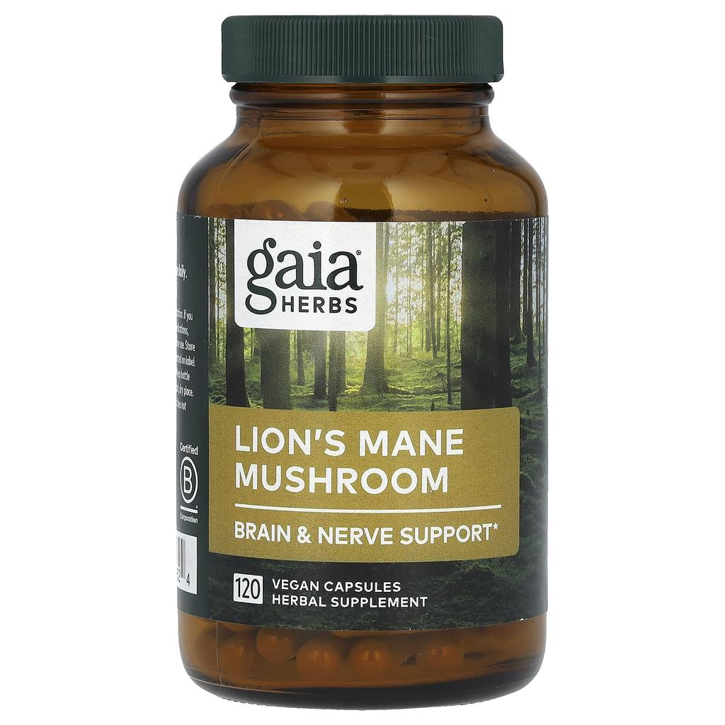 Gaia Herbs, Hericium Mane Mushroom, 450mg, 120 Veggie Capsules