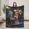 Brainrot Tung Tung Sahur Bombardiro Crocodilo Мерч Плед Мягкий Флис Пледы Уютные Покрывала