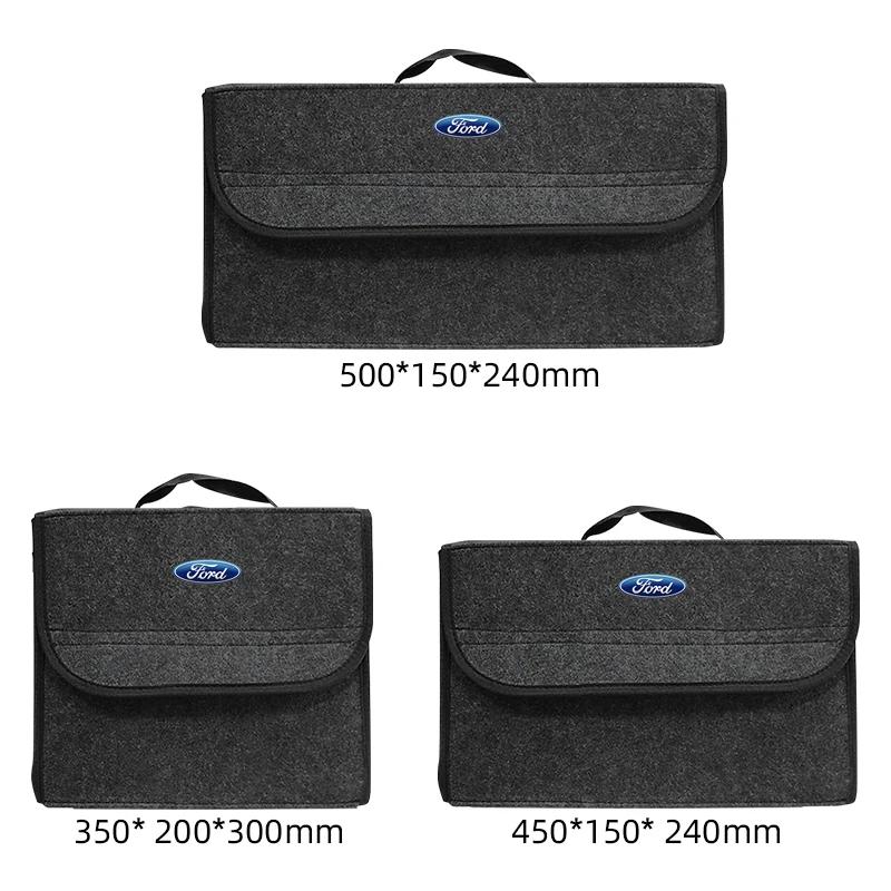 Car Sticker Car Trunk Organizer Large Capacity Folding Storage Bag For Ford Focus Mondeo Kuga Fiesta MK7 Escort Explorer Edge 2