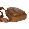 PU Leather Men's Chest Bag Large Capacity Sports Waist Bag Casual Shoulder Crossbody Bag  Business