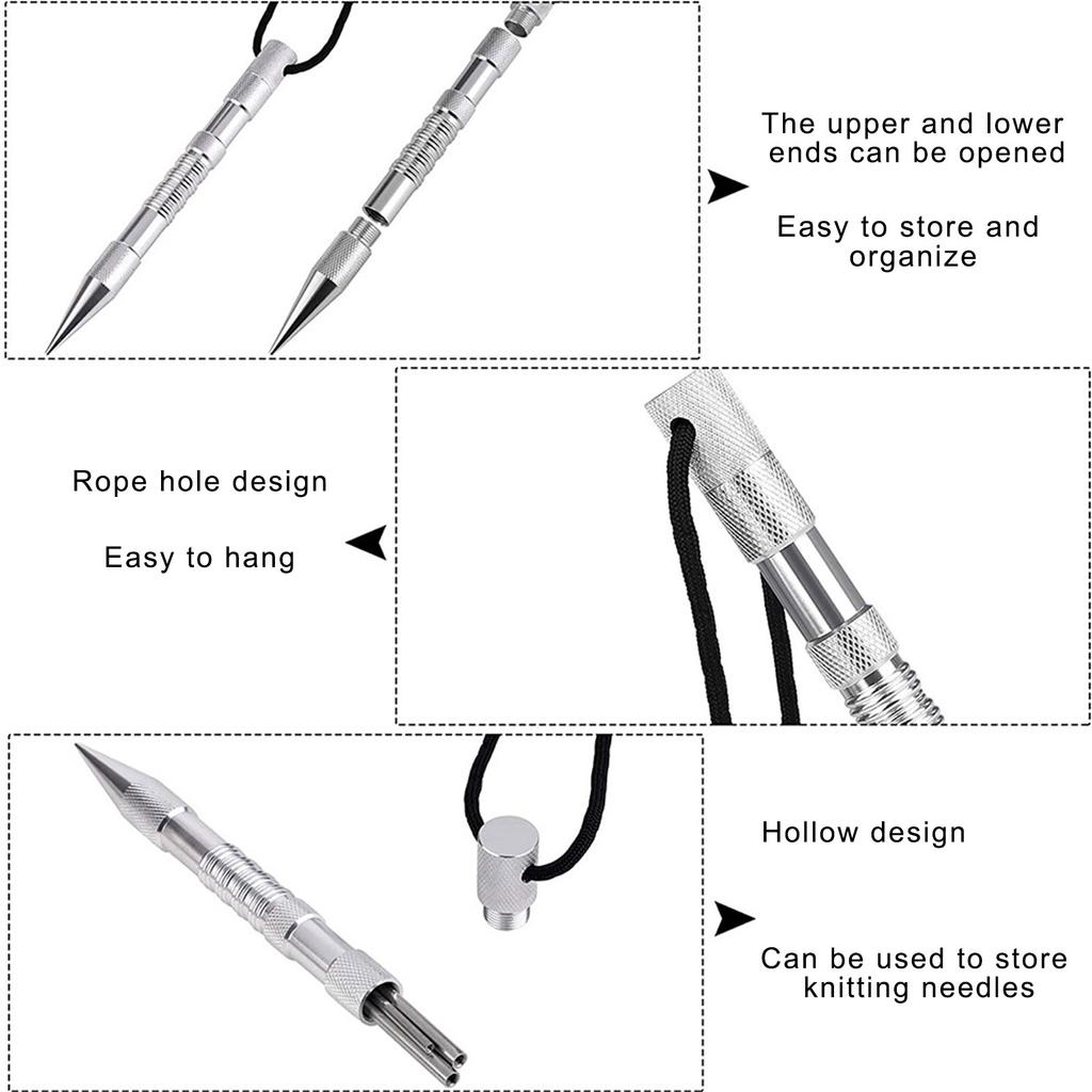 Набор инструментов для вязки узлов из нержавеющей стали, иглы для шнуровки паракорда, мастер по рукоделию для изделий из кожи и паракорда