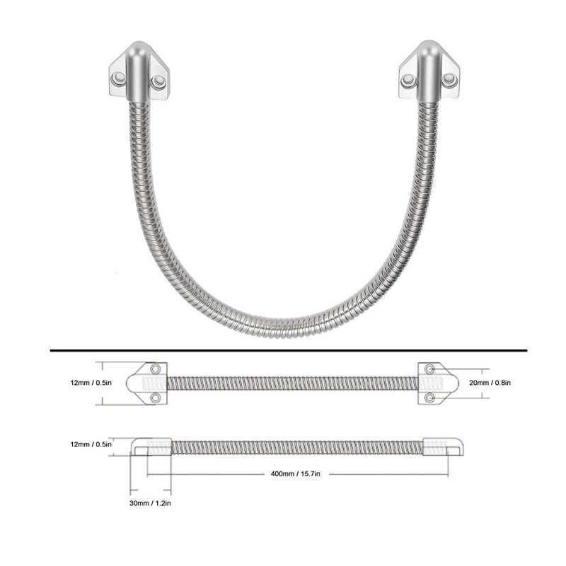 Защитный рукав дверной петли из нержавеющей стали для кабеля контроля доступа - открытая монтажная металлическая трубка