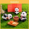 Cute Resin Panda Craft Set For Diy Miniature Decorations And Tea Scene