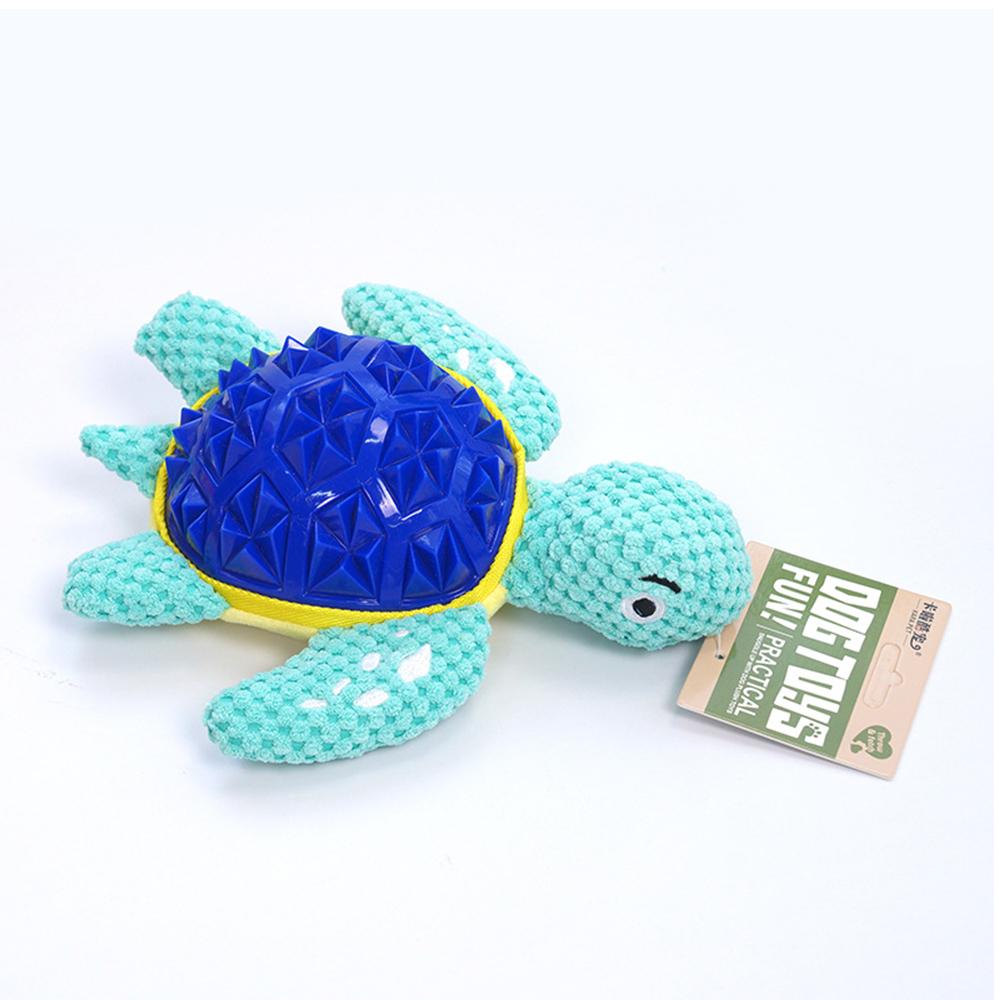 Manufacturer Tortoise Design Pet Product Durable TPR Plush Dog Chew Toy