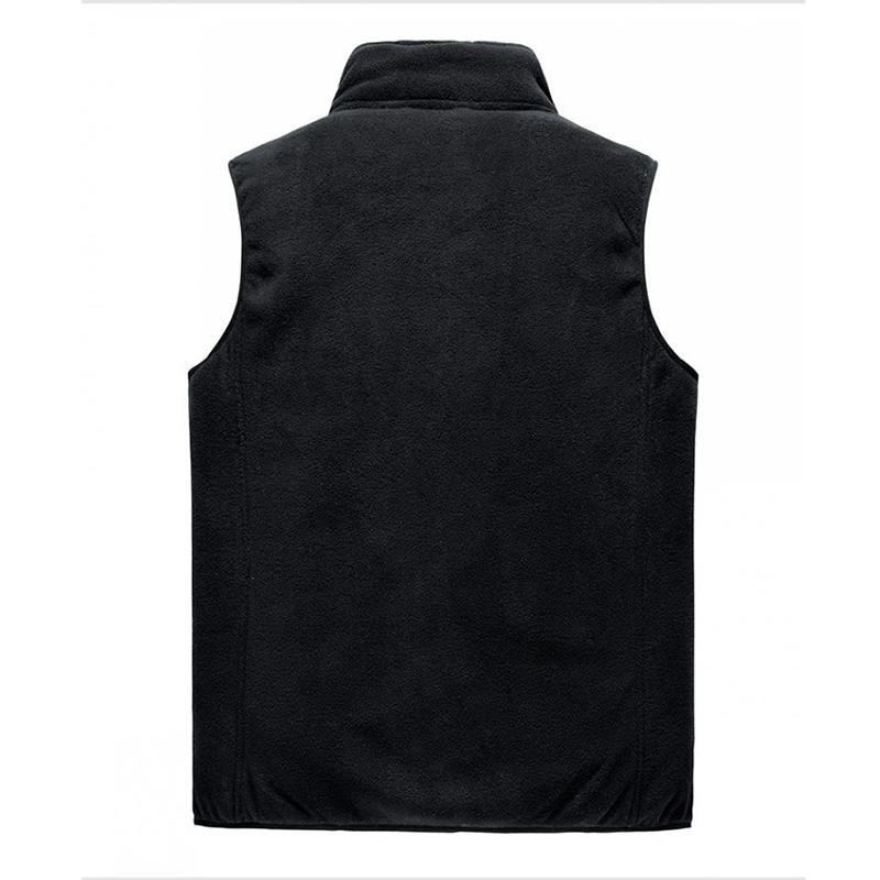 Осенне-зимний бархатный жилет, мужской однотонный жилет на молнии, мужской теплый бархатный жилет из ягненка, большие размеры M-8XL