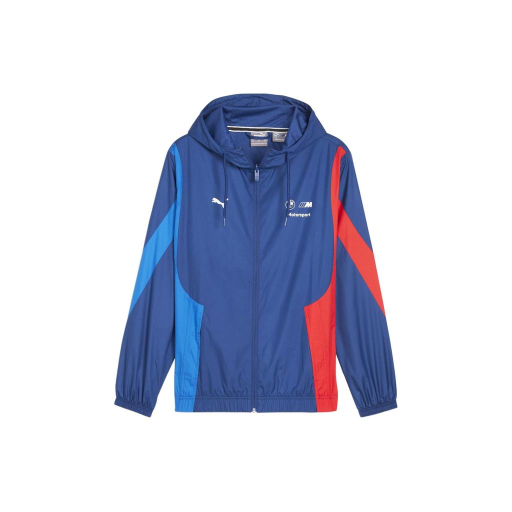 Puma Bmw Motorsport Woven Jacket Color Block Breathable Zip-Up Hooded Jacket Men Jacket Bmw-Blue 625174-04