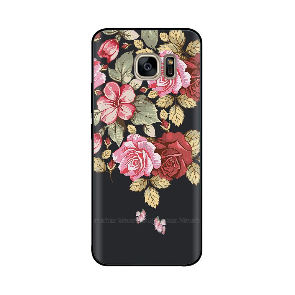 Черный силиконовый чехол для Samsung Galaxy S6 Edge Чехол Мягкая ТПУ крышка для Samsung Galaxy S6 S 6 Edge Чехол Крышка Бампер Coque Para