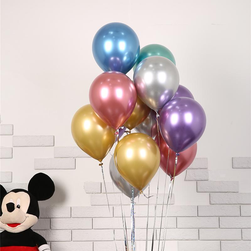 Factory Metallic Latex Balloons Party Decorations 10inch Gold 2.2g Chrome Ballon
