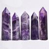 Natural Stone and Crystals Point Wand Witchcraft Rose Quartz Amethyst Home Decoration Mineral Stones Crafts Room Aquarium Decor AVE