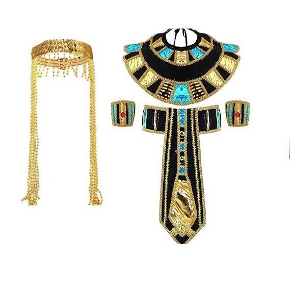 Cleopatra Costume Accessories Snake Bead Headpiece Belt Set Egyptian Princess Halloween Outfit