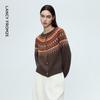 Шерстяной кардиган LANCY с блоками цвета в стиле Fair Isle