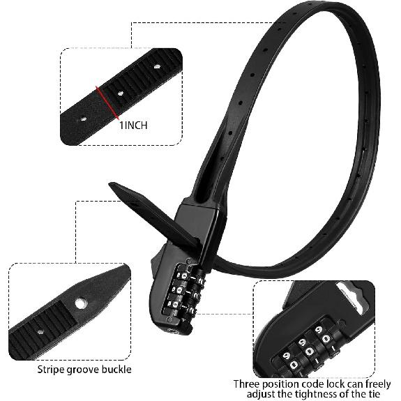 Замок на молнии Qunclay, велосипедный замок, комбинированный шкаф, замки на холодильник, велосипедный трос, комбинированный замок, многоцелевой замок для стойки безопасности, замок для мотоциклетного шлема