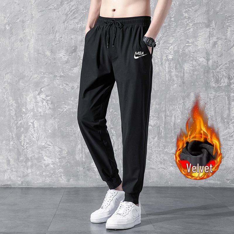 Мужские летние повседневные брюки прямого кроя большого размера - Модный корейский стиль, Свободный крой, Спортивная одежда