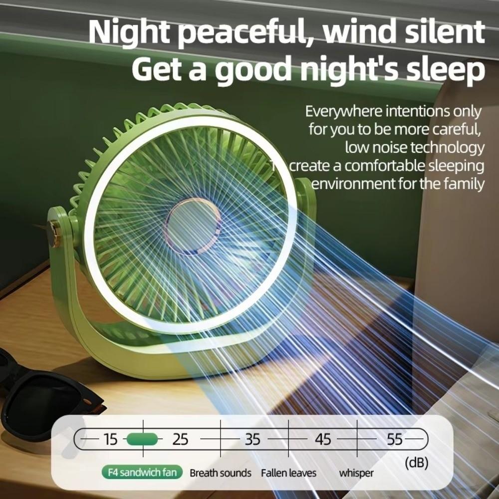 5 Speeds Ceiling Fan 360° Rotation Electric Table Fan Portable Desktop Fan Bedroom