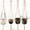 Handmade Weaving Cotton Plant Hanging Basket Rope Macrame Basket Cord Garden Hanging Basket Holder Houseplant Display Rope