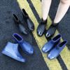 Fashion Fashion Waterproof Rainboots Men Rubber Ankle Boots Couples Rainboots Non-slip Wash Shoes Chef Work Shoes Adult Rain Shoes