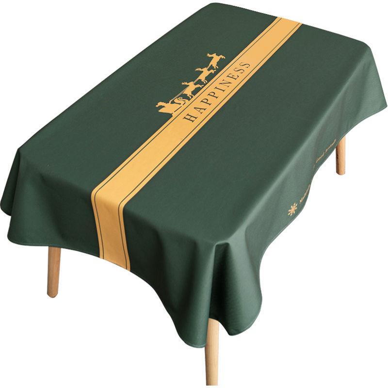 Рождественская скатерть водонепроницаемая, с защитой от ожогов и масла, скатерть, не требующая стирки, коврик для стола, коврик для журнального столика, скатерть