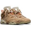 Кроссовки унисекс Travis Scott x Air Jordan 6 Retro British цвета хаки Светло-коричневый с парусом Ярко-Малиновый DH0690-200