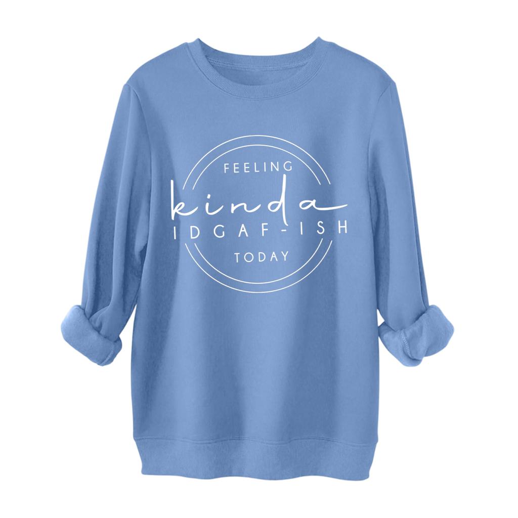 Повседневная модная толстовка с принтом и круглым вырезом для девочек