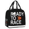 Готов к гонкам Сумка для ланча Портативный гоночный термоконтейнер Термоизолированный ланч-бокс бенто для женщин, детей, школьников, пикника, сумки-тоут для еды