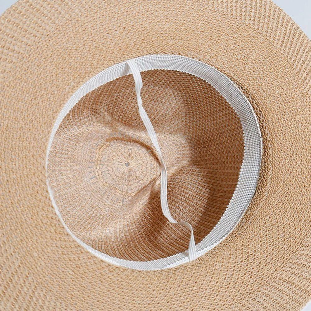 Beach Travel Male Dad Bowler Hat Middle-aged Men Straw Hat Old Man Sun Hat Solid Color Panama Hat