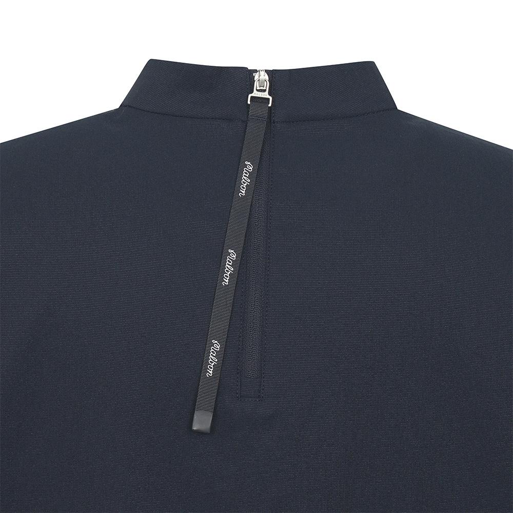 MALBON GOLF Cap Sleeve Mock Neck Pocket Piste Navy (Woman)