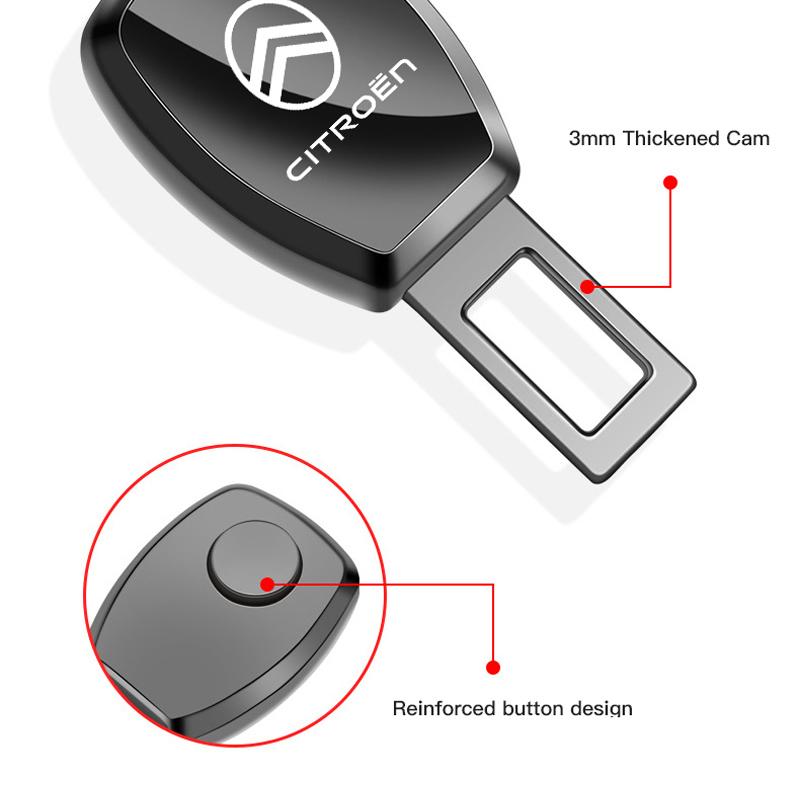 Car Interior Seat belt Clip Metal Extenders Car Accessories For Citroen C5X e-C4 X C4 C3 C5 Berlingo C-Elysee C-Crosser C1 C6 C2