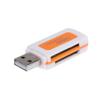 Универсальный USB 2.0 кард-ридер 4-в-1 для карт TF SD, портативный кард-ридер для карт памяти TF SD MS M2, аксессуары для ПК и ноутбуков