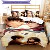 Eren & Mikasa 3pcs Bedding Set Duvet Cover Closure Includes 1 Duvet Cover & 2 Pillowcases for All Seasons Bedroom Home Dorm Decor