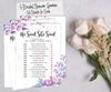 Inkdotpot Floral Theme Bridal Shower Games Set of 5 (Activities for 50 Guests) Fun Bachelorette Party Games Set Bundle