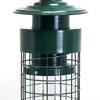 Металлическая кормушка для птиц на открытом воздухе, подвесная кормушка для семян, защищающая от белок, с насестами для диких птиц, вьюрков, голубых сойок, синиц