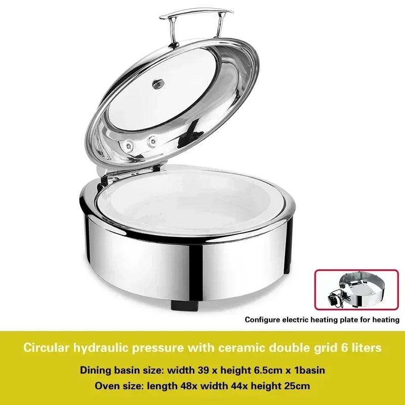 Электрическая изоляционная печь для гостиничного завтрака Плита для шведского стола с квадратной столешницей Гидравлическая плита для шведского стола из нержавеющей стали