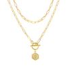 17KM Trendy Gold Initial Letter Necklaces For Women Fashion A-Z Alphabet Pendant Necklace Multilayer Chain Birthday Jewelry Gift