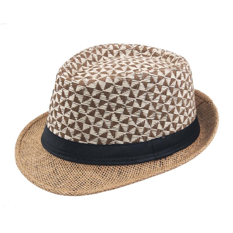 Men's Fedoras Summer Straw Hats Straw Paper Woven Top Hats Outdoor Sun Hats Selling Curly Jazz Hats Panama Cap
